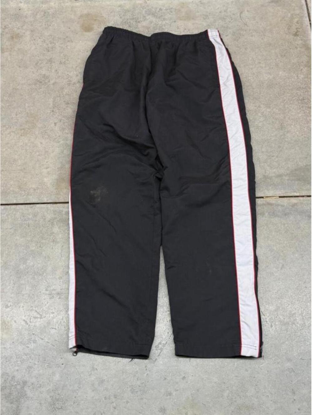 vintage black and white relaxed baggy fit track pants size medium